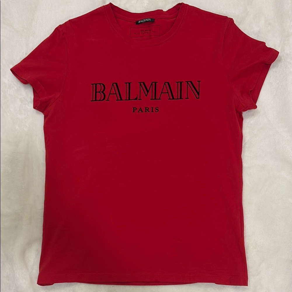 Balmain Women's Red T-Shirt